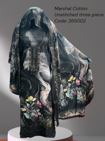 Black Marshal Cotton lawn (Zam Zam)