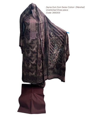 Wine Marshal Cotton lawn (Zam Zam)
